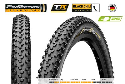 Превью  Велопокрышка CONTINENTAL Cross King II 29" ProTection Кевлар 180 TPI